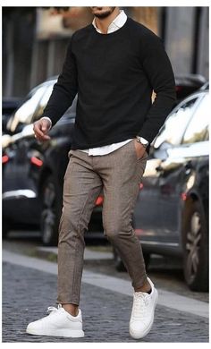 Sweater Outfits Men, Smart Casual Work Outfit