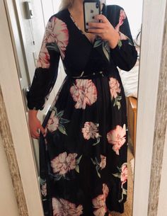 This is a beautiful lovely stylish Boho Chiffon Dress. It is available in both short sleeves and long sleeves. It has a deep v-neck line, a floral pattern, is floor length, has a belted waist, and is available in multiple color patterns. This is a plus size item available in sizes Small to 2XLarge. You can add an under garment or tank top to make the chest area modest. PLEASE NOTE: This is a special order item. It "may" take up to two weeks to ship to your location. Please take the shipping time Boho Chiffon Dress, A Plus, Multiple Color, Floral Maxi, Floral Maxi Dress, Deep V Neck, Chiffon Dress, Floral Skirt, Color Patterns