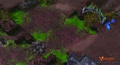 an aerial view of the terrain in world of warcraft