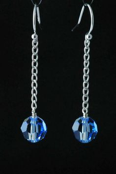 Crystal Beads Earrings Diy, Cheap Handmade Crystal Earrings, Beaded Crystal Earrings For Jewelry Making, Blue Metal Crystal Earrings With Ear Wire, Nickel-free Drop Crystal Earrings For Jewelry Making, Kids Jewelry Diy, Diy Jewelry Earrings, Jewelry Hanger