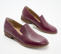 These leather loafers are sleek, sophisticated, and right on trend. Dress them up or down -- you'll love their versatility and classic design. From Earth Brands Footwear. Formal Leather Slip-ons For Fall, Elegant Leather Slip-ons For Fall, Elegant Almond Toe Slip-ons For Fall, Elegant Leather Footbed Slip-ons For Office, Elegant Leather-lined Slip-ons For Fall, Business Casual Slip-ons With Removable Insole For Fall, Formal Plain Toe Slip-ons For Fall, Elegant Stitched Sole Slip-ons For Work, Business Casual Loafers With Leather Lining And Flat Heel