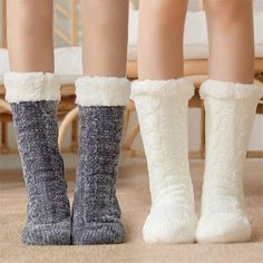 Women 2-Pairs Winter Warm-keeping Casual Socks Accessories Wholesale - PrettyKid Ugg Mittens, Comfy Socks, People Women, Fuzzy Socks, Cute Socks, Clothes Women, Casual Socks, Affordable Clothes, Knee High Sock