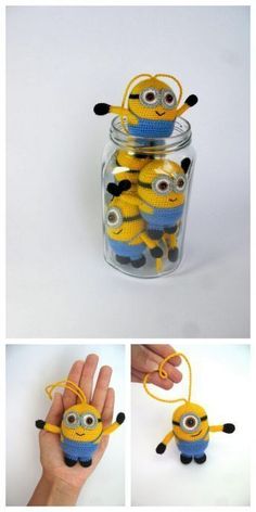 the minion is made out of yarn