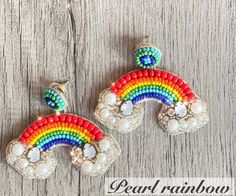 🍦Fun, Lovable gift ideas! ☂️Are you looking for a unique gift or a unique earrings for yourself? 🍉These super lightweight earrings will lighten any rainy days! 🌈Full of bold color beads! 🌩Message me for Bulk Orders! Perfect gift for friends, families, coworkers, your boss...you name it; they will LOVE it! 🥰(Keep some for yourself!) 🌟These earrings are super light weight! (So light that you forget you have them on!) 🌟Perfect gift for her or for yourself! (Get ready to attract some attentio Novelty Multicolor Earrings For Birthday, Fun Beaded Earrings For Summer Gifts, Handmade Adjustable Fun Beaded Earrings, Cute Multicolor Beaded Dangle Earrings, Cute Multicolor Round Bead Earrings, Unique Multicolor Beaded Earrings As Gift, Cute Multicolor Beaded Earrings, Fun Beaded Earrings For Gifts, Fun Rainbow Colored Earrings As Gift