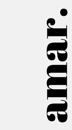 an image of some type of font that is black and white with the word's name on it