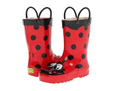 Cute Waterproof Boots With Round Toe, Cute Waterproof Rain Boots For Outdoor, Cute Waterproof Outdoor Rain Boots, Playful Waterproof Round Toe Rain Boots, Playful Round Toe Boots For Outdoor, Playful Waterproof Boots For Outdoor, Playful Waterproof Boots With Round Toe, Playful Waterproof Round Toe Boots, Red Rain Boots With Round Toe For Outdoor