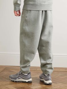 Shop NIKE Tapered Cotton-Blend Jersey Sweatpants, Explore the latest in-season NIKE collection today on MR PORTER Nike Collection, Sweatpants Nike, Sweatpants For Men, Nike Sweatpants, Nike Outfits, Drawstring Waistband, Mens Sweatpants, Mr Porter, Fashion News