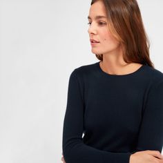 Women’s Cashmere Crew | Everlane Fitted Cashmere Sweater For Everyday, Elegant Cashmere Tops With Ribbed Cuffs, Everlane Long Sleeve Sweater, Navy Cashmere Sweater, Ipad Pro 2020, Apple Magic Keyboard, Soft Cardigan, Apple Magic, Womens Cashmere