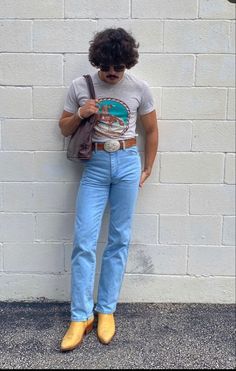 70s Disco Guys Outfits, Mens Fashion 80s Inspired, 70d Mens Fashion, Men’s 1970s Fashion, Men’s 70s Fashion Casual, Vintage 70s Outfits Men, Men’s 70s Style Outfit, 70s American Fashion, 70s Band Tee Outfit