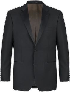 Single Breasted Tuxedo Sport Coat For Black-tie Events, Single-breasted Tuxedo Sport Coat For Black-tie Events, Black Single Button Blazer For Evening, Black Single Button Evening Blazer, Black Suits With Lapel Collar For Evening, Black Tie Tuxedo Blazer With Hidden Button Closure, Black-tie Tuxedo With Pressed Crease And Long Sleeve, Classic Black Blazer For Wedding, Tuxedo Blazer With Hidden Button Closure For Black Tie