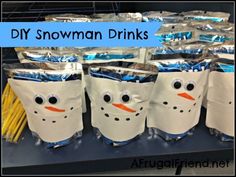 there are many cups that have been made to look like snowmen