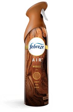 a bottle of deodorant air wood on a white background with clipping