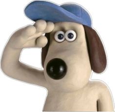 a close up of a cartoon dog holding his head with one hand and wearing a hat