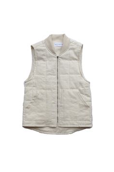 Unisex Soft Natural Organic Hemp cotton woven Canvas Quilted Vest. Features full front zip entry, rib collar, Quilted shell with canvas liner and patch pockets. Offers a elevated but relaxed style to layer up or down. Original design by SEEKER made in the USA. *Order true to size | Male Model wears size Small | Female model wears size X-Small Canvas Vest, Brain Logo, Woman Vest, Pocket Hoodie, Quilted Vest, Black Fleece, Female Model, Soft Natural, Lifestyle Shop