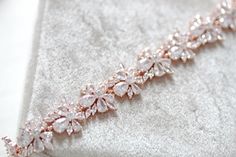 Rose gold Bridal bracelet, Bridal jewelry, Rose gold tennis bracelet, Cubic zirconia Wedding bracelet, Flower bracelet, Wedding jewelry by treasures570 on Etsy Luxury Rose Gold Tennis Bracelet For Wedding, Rose Gold Crystal Bracelet With Sparkling Stones For Wedding, Party Rose Gold Cubic Zirconia Tennis Bracelet, Rose Gold Cubic Zirconia Tennis Bracelet For Party, Delicate Rose Gold Cubic Zirconia Bracelets, Wedding Bracelet Flower, Flower Bracelet Wedding, Bridal Bracelets, Gold Bracelet Wedding