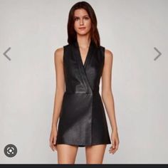 Edgy Dress Crafted From Buttery Faux Leather And Perfectly Tailored For A Flattering Fit. Wear Yours Solo With Heels/Boots Or Over Long Sleeve Wardrobe. Edgy Dress, Wrap Mini Dress, Dress Crafts, Heels Boots, Bcbgmaxazria Dresses, Mini Wrap Dress, Leather Wraps, Heeled Boots, Colorful Dresses