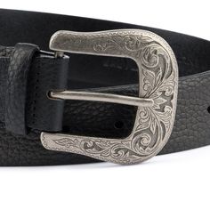 "Buy Western belt Men's leather belt Black leather belt Belt for jeans Mens western belt Pebble leather belt Mens belts Cowboy belt BELT SIZE: Choose from drop down menu above BELT HEIGHT: 1 3/8\" | 3.5 cm LEATHER: Italian pebble leather COLOR: Black BUCKLE: Metal in silver antique color CONDITION: New INCLUDED: Dust bag ALL BELTS ARE MEASURED FROM THE LEATHER PART'S END TO THE MIDDLE HOLE. PAYMENT Shopping on Etsy is 100% safe. I accept Paypal to make your payment process totally secure. Paypal Western Black Belt Buckles With Removable Belt, Classic Antique Belt Buckles For Ranch, Western Style Black Belt For Western-themed Events, Western Style Black Belt For Ranch, Black Belt With Antique Buckle For Rodeo, Leather Belts With Antique Buckle For Rodeo, Classic Black Concho Belt Buckles, Western Style Adjustable Belt With Removable Feature, Classic Leather Belt Buckles For Rodeo