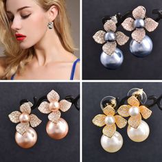 SPECIFICATIONS Style: Vintage Shape\pattern: Ball Sales Method: Retail And Wholesale Place of Origin: Zhejiang China (Mainland) Packing: Blue Velvet Bag Origin: Mainland China Occassion: Party,Wedding,Club,Ball,Anniversary,Engagement Model Number: ES334 Metals Type: Zinc alloy Material: CRYSTAL Keywords 4: earings korean syle Keywords 3: Pearl earrings Keywords 2: earring for women Keywords 1: Women fashion earrings Item type: Women fashion jewelry Item Type: Earrings Gender: Women Fine or Fashion: Fashion Earring Type: Stud Earrings Condition: 100% Brand New CN: Zhejiang Brand Name: SINLEERY Back Finding: Push-back Flower-shaped Pearl Drop Earrings For Party, Gray Drop Earrings For Party, Pearl White Flower Jewelry For Party, Gray Pearl Jewelry For Party, Party Pearl Drop Flower Earrings, Rose Gold Pearl Earrings For Party, Pearl White Flower Shaped Jewelry For Party, Pearl White Flower-shaped Party Jewelry, Party Pearl Drop Earrings With Flower Shape