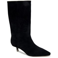 PRICES MAY VARY. Pointed Toe. Kitten Heel. Comfort insole. 1.77" heel height. Ankle Bootie, Kitten Heel, Kenneth Cole, Fashion Boots, Black Suede, Bootie, Kitten Heels, Heel Height, For Free