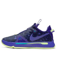 Nike PG 4 G EP Gatorade - Purple Basketball Shoes/Sneakers Paul George Shoes, Zapatillas Nike Basketball, Regency Purple, Purple Basketball Shoes, Purple Basketball, Grape Flavor, Nike Air Flight, Jordan 1 Black, Nike Zoom Pegasus