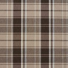 a brown and white plaid fabric