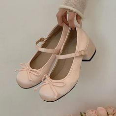 🌟 Graceful Elegance: Sweet Doll Ballerina Shoes 🩰 Step into Dainty Delight: Elevate your style with the Sweet Doll Ballerina Shoes, designed for those who appreciate the timeless charm of ballerina flats. These shoes are a must-have for adding a touch of grace and daintiness to your everyday ensemble. Ballet Shoes Heels, Ballet Flat Heels, Ballet Flats Shoes, Mary Jane Ballet Flats For Spring Party, Spring Balletcore Ballet Flats With Round Toe, Pink Ballet Flats With Bow For Spring, Pink Bow Ballet Flats For Spring, Pink Spring Ballet Flats With Bow, Feminine Pink Ballet Flats