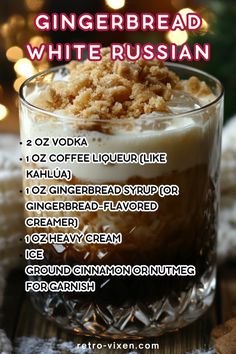 the recipe for gingerbread white russian