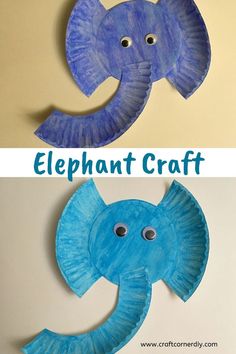 an elephant paper plate craft for kids to make