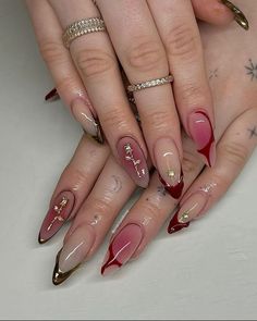 Asian Nails, Nails Now, French Tip Acrylic Nails, Glam Nails, Short Acrylic Nails Designs, Xmas Nails, Chic Nails, Nail Extensions