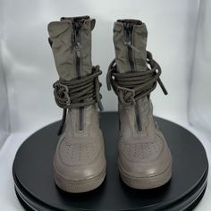 New Condition. Never Worn Rugged Low-top Streetwear Boots, Rugged Low-top Boots For Streetwear, Nike Lace-up Boots With Boost Midsole, Nike Low-top Boots For Streetwear, Nike Low-top Sneakers For Fall, Nike Fall Sneakers With Round Toe, Nike High-top Boots For Streetwear, Nike Lace-up Boots For Streetwear, Rugged Sneakers For Fall Streetwear