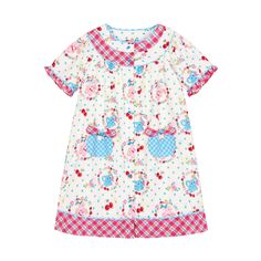 This dress features a patchwork design with cherry and animal prints, exuding a youthful and girly vibe. It comes with two pockets for added convenience.  The price includes one dress only.   	 		 			Size 			Free Size 		 		 			Length 			101 		 		 			Bust 			138 		 		 			Shoulders 			40 		 		 			Sleeve Length 			27 Playful Summer Dresses With Pockets, Cute Short Sleeve Dresses With Pockets, Pink Cotton Dress With Pockets, Playful Cotton Dress With Hello Kitty Print, Cute Spring Dresses With Pockets, Cute Summer Dresses With Pockets, Cute Summer Dress With Pockets, Casual Cotton Dresses With Cherry Print, Casual Cotton Cherry Print Dress