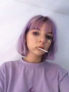 2019 Aesthetic, Winter Hair Colors, Hair Winter, Short Grunge Hair, Hair Color Purple, Winter Hair Color, Short Hair Color, Winter Hair, Pastel Hair