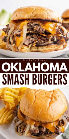 Whip up a delicious meal with this Oklahoma Smash Burgers recipe! An easy meal for Father's day, these burgers feature juicy patties with crisp edges, sliced onions, and melty cheese. Quick to make and incredibly tasty! Bratwurst Smash Burgers, Mississippi Smash Burger, Smash Burger With Onions, Gluten Free Smash Burgers, Oklahoma Onion Smash Burger, Smash Burgers With Onions, Smash Burger On Stove, Oklahoma Smash Burger Recipe, Grilled Burgers Recipes Beef