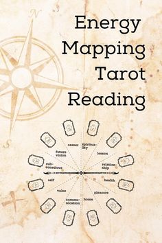 an old book with the title energy maping tarot reading