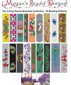 the book cover shows many different designs and patterns for bracelets, wristbands, and more