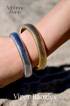 Gold and Silver stretch bangles Trendy Flexible Bangle Bracelets, Trendy Bangle Bracelet, Adjustable Slinky Stretch Bangle Bracelet, Trendy Stackable Bangle Stretch Bracelet, Trendy Stackable Stretch Bangle Bracelet, Trendy Stackable Cuff Bangle Bracelet, Trendy Flexible Bangle Jewelry, Cuff Bracelets, Bangles