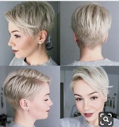 Undercut Sidecut, Pixie Cut Styles, Cute Short Haircuts, Long Pixie Cuts, Best Short Haircuts, Girl Haircuts, Different Angles, Haircut For Older Women