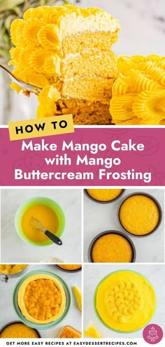 how to make mango cake with mango buttercream frosting