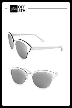 From The Serena Collection. Bold Mirrored Cat Eye With A Pop Of Color At The Frames 70mm Lens Width; 13mm Bridge Width; 145 Mm Temple Length 100% Uv Protection Acetateundefined Elegant Optic White Sunglasses With Mirrored Lenses, Elegant Clear Cat Eye Sunglasses For Summer, Elegant Clear Cat Eye Sunglasses With Uv Protection, Chic Optic White Cat Eye Sunglasses With Mirrored Lenses, Modern Optic White Cat Eye Sunglasses With Mirrored Lenses, Chic White Cat Eye Sunglasses Made Of Glass, Elegant Clear Cat Eye Sunglasses With Mirrored Lenses, Chic White Glass Cat Eye Sunglasses, Chic Silver Cat Eye Sunglasses With Tinted Lenses