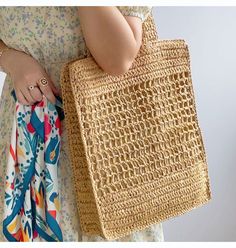 Chic simple straw woven tote bag perfect for summer outfit. Size approximately 37cm x 37cm (14.5in x 14.5in) Designer Style ID: 8329 Chic Straw Woven Tote Bag, Vintage Vibes, Summer Bag, Everyday Shoulder Bag, Beach Bag Casual Jute Straw Bag For Shopping, Square Summer Shopping Bag, Square Summer Shopping Bags, Rectangular Open Weave Crochet Bag For Shopping, Rectangular Open Weave Crochet Shopping Bag, Square Straw Bag For Vacation, Trendy Jute Crochet Shopping Bag, Casual Open Weave Beach Bag For Shopping, Trendy Rectangular Beach Bag With Open Weave