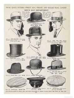 Giclee Print: Accessories Art Print : 24x18in Types Of Hats For Women, Topi Vintage, Public Enemies, Tweed Cap, Fashion Advertisement, Fashion 60s, Mens Fashion Vintage, Mens Hats Fashion, Types Of Hats