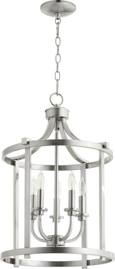 Quorum Lancaster 5-light Entry Foyer Hall Chandelier Satin Nickel Lighting High Ceiling, Hall Lights, Traditional Entryway, Entry Styling, Foyer Pendant Lighting, Foyer Lighting Fixtures, Quorum Lighting, Sink Lights, Foyer Chandelier