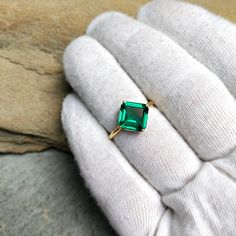 Main Stone : Lab Created Emerald Stone Color : Green Stone Size : 10x10 mm Stone Shape : Square Metal :, 925 Sterling Silver Plating : Silver / 14 Caret Gold / Rose Gold Side Stone : Non Setting type : Prong setting Occasion : Wedding ,Party, Anniversary, Valentine's Day, Daily Gift for : Men & Women Both Style : Classic Rings Type : Solitaire, Wedding Bands Item Type : Ring If You Have Any Questions, Please Feel Free Contact Us through Etsy Message Service If you want to make jewelry of som Emerald Cut Crystal May Birthstone Promise Ring, Green Ring For Proposal, Classic Square Rings For Gifts, Emerald Crystal Promise Ring In Emerald Cut, Square Diamond Cut Jewelry For Gifts, Classic Square Ring For Gifts, Classic Square Rings For Gift, Green Solitaire Jewelry For Proposal, Elegant Emerald Ring As Gift