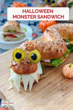 Ad. Get ready to delight your little ones with our Halloween Monster Sandwich recipe! This fang-tastic, slithery creation is a playful, tasty addition to your spooky celebration. Plus, thanks to Bridgford frozen ready dough, it takes very little time & effort to prepare & it will fill your kitchen with the aromas of freshly baked bread. Stuff your baked loaf with delicious fixings for a wickedly delicious meal before trick-or-treating. Check out the step by step recipe complete with baking tips. Halloween Sliders Sandwiches, Halloween Sliders, Monster Sandwiches, Snake Sandwich, Pumpkin Spice Snack Mix, Halloween Sandwich, Halloween Bread, Pumpkin Spice Snack, Halloween Party Menu