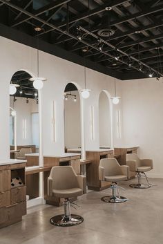 the salon is clean and ready to be used for hairdresser's customers