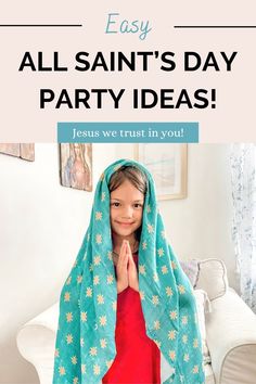 all saint's day party idea All Saints Day Activities For Kids, Saints Costume, Catholic Saints For Kids, All Saints Day Costumes, All Saints Day Party, Saint Costume, Saints For Kids, Liturgical Living