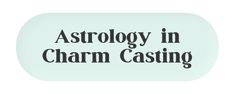 the words astrology in charm casing on a white background with black text below