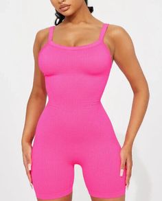 Fashion Nova Hot pink barbie Mylah Romper shorts S/M Seamless Basic Work-out NWT  | eBay Pink Stretch Short Top, Fitted Pink Short Top, Pink Crop Sporty Tops, Pink Short Tops For Sports, Pink Short Tops For Workout, Short Pink Sports Top, Trendy Pink Seamless Tank Top, Sporty Pink Short Length Top, Sporty Short Length Pink Tops