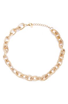 Add essential shine to any ensemble with this versatile hammered chain necklace. 16 1/2" length; 2" extender Goldtone plate Imported Gold Hammered Chain Necklace, Womens Jewelry Necklace, Nordstrom Rack, Jewelry Necklace Pendant, Chain Necklace, Gold Tones, Jewelry Necklaces, Nordstrom, Women Jewelry