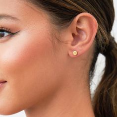 Our minimalist gold-plated stud earrings are a favorite for a few reasons: 1) Theyre simple and literally goes with anything 2) They make fantastic gifts for your bridal party 3) Even your flower girls can don these studs. Youll be reaching these for your bridal shower, your morning-after brunch, and while running errands with your partner post-nuptials. Classic Round Pearl Earrings For Everyday, Timeless Round Pearl Earrings For Everyday, Elegant Tiny Pearl Jewelry, Tiny Round Elegant Earrings, Elegant Yellow Gold Studs For Gift, Elegant Yellow Gold Studs As Gift, Elegant Tiny Round Earrings, Elegant Tiny Earrings For Everyday, Everyday Round Pearl Earrings